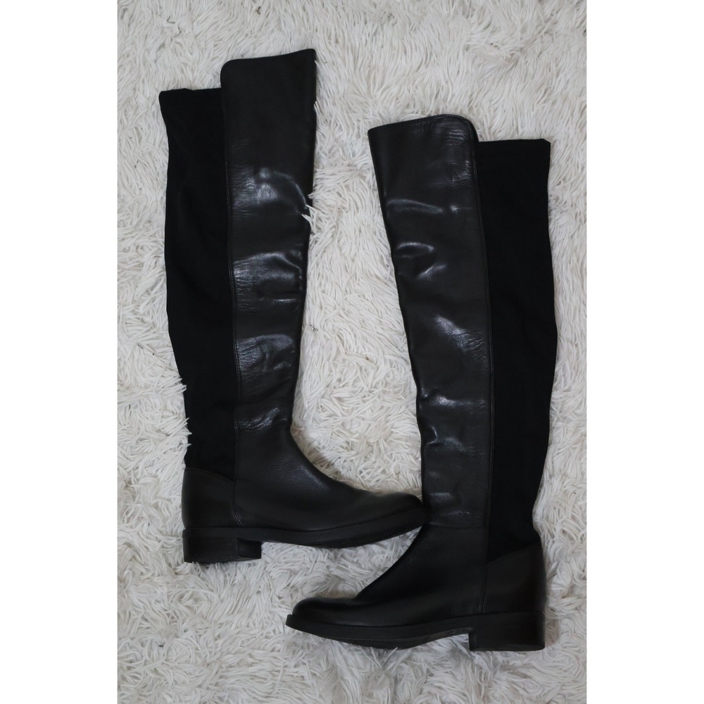 Blondo Boots Size 6.5 Black Leather Over the Knee Leather Fabric Waterproof - Picture 5 of 8